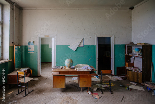 Old abandoned school in Georgia photo