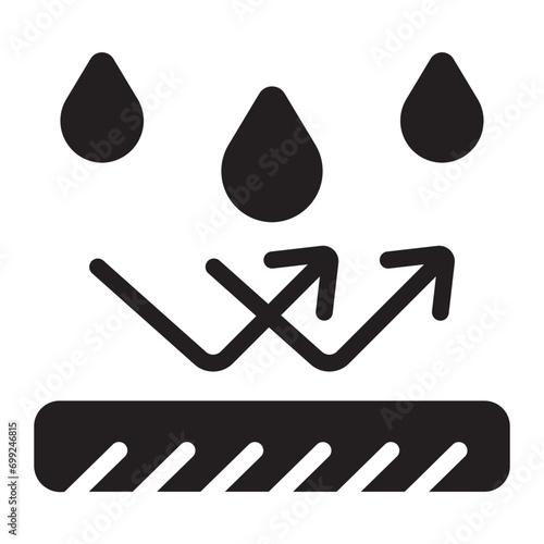 water resistant glyph icon