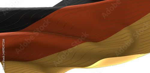 Germany flag of silk with copyspace for your text or images and white background-3D