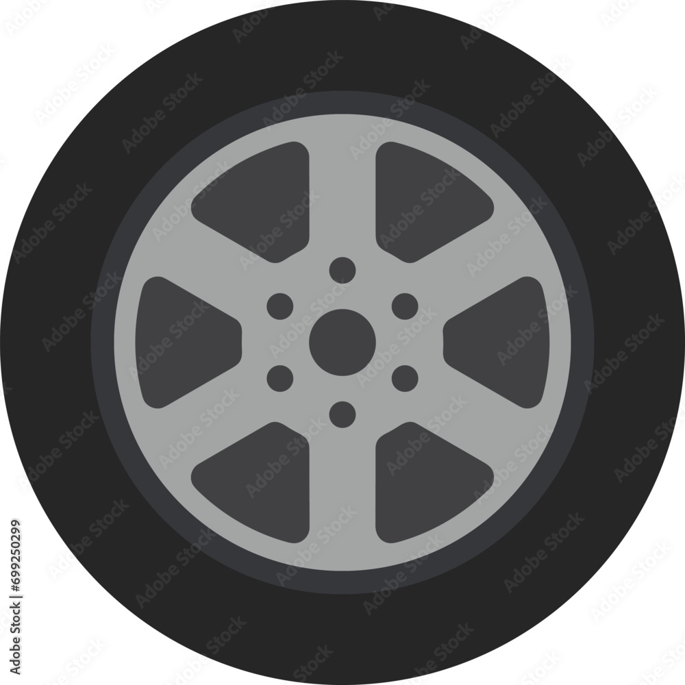 Vehicle wheel disks icon | Lorry disk icon | Rubber tyre or car tire