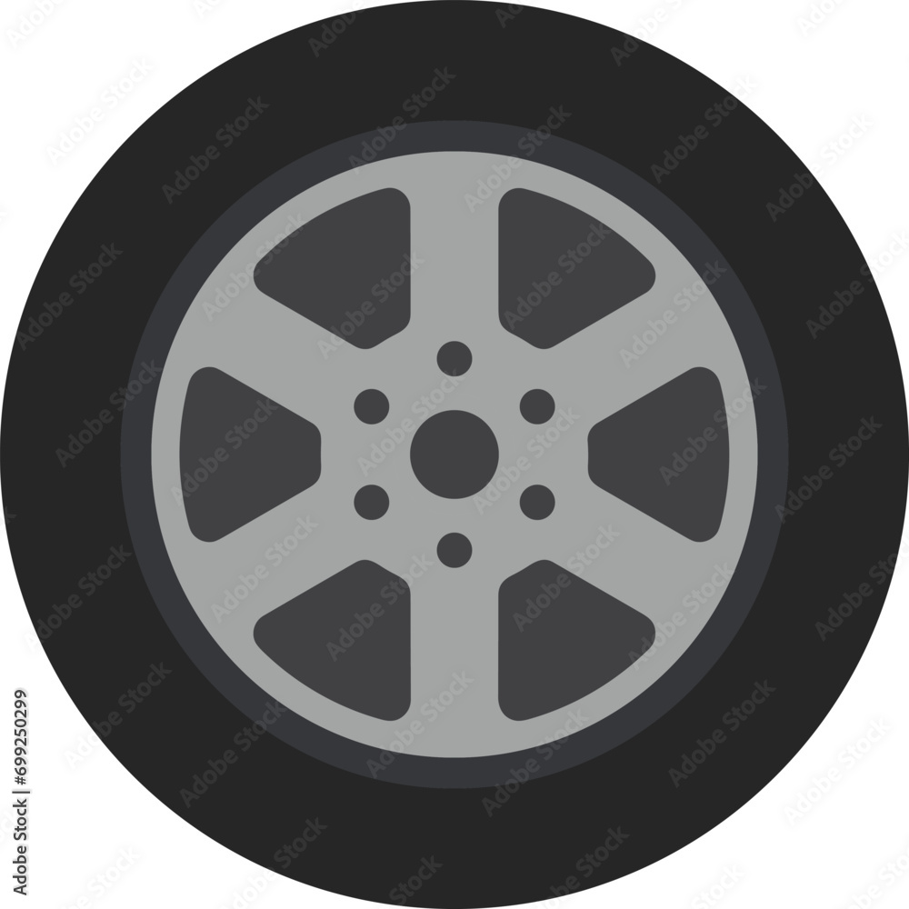 Fototapeta premium Vehicle wheel disks icon | Lorry disk icon | Rubber tyre or car tire