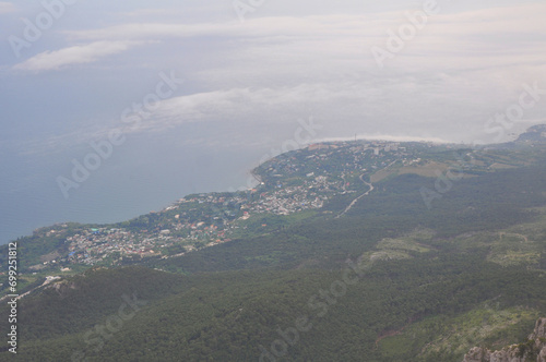 View of Alupka from Mount Ai-Petri. Crimea
