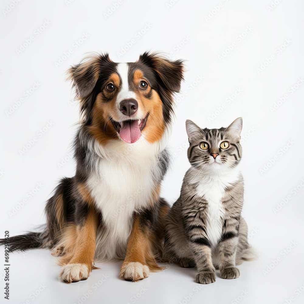 australian shepherd and a cat australian shepherd and a cat