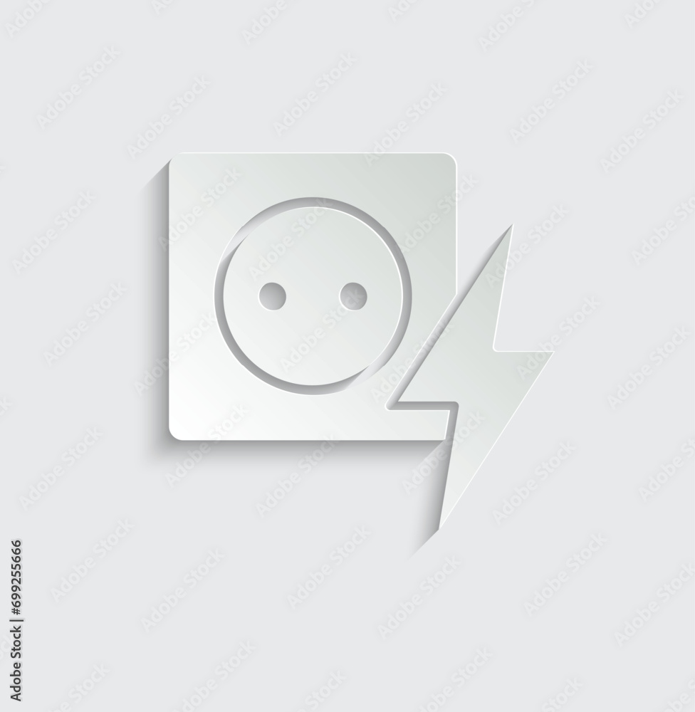 electric socket, plug icon icon vector dangerous sign electric socket, plug icon icon vector dangerous sign