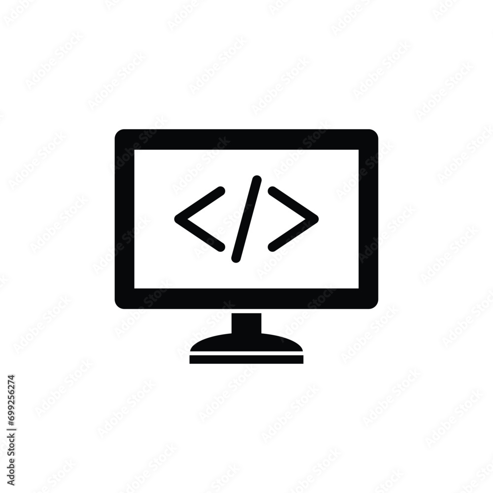 programming coding icon vector Programmer, coder icon, software sign programming coding icon vector Programmer, coder icon, software sign