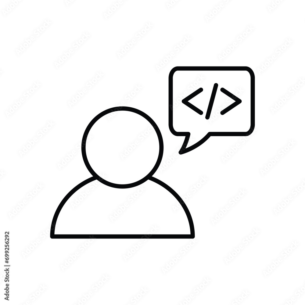 programming coding icon vector Programmer, coder icon, software sign programming coding icon vector Programmer, coder icon, software sign