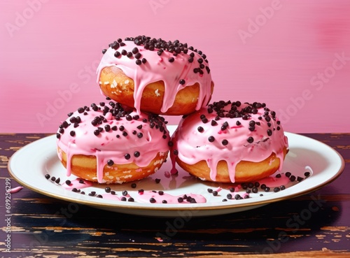 delicious donuts with cream