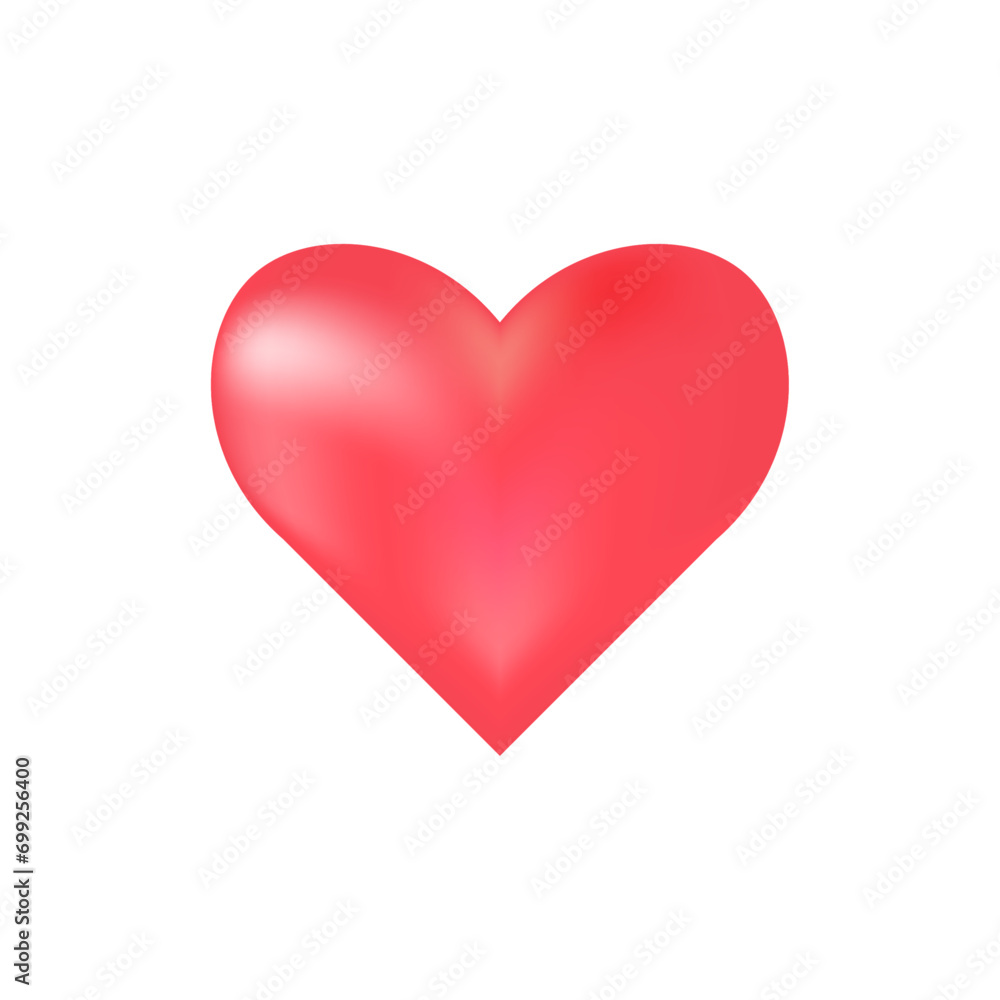 Smooth Red Heart Vector for Valentine's Design