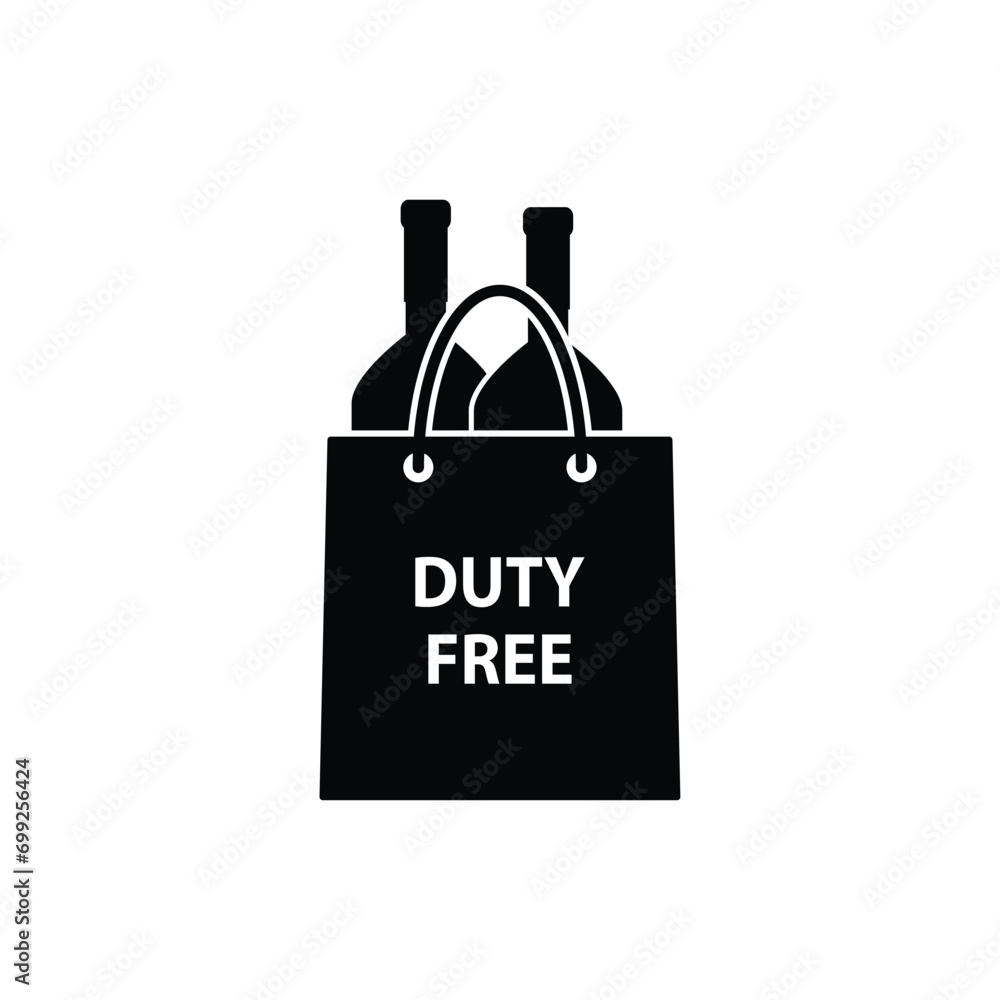 Duty free vector icon bag icon Duty free vector icon bag icon