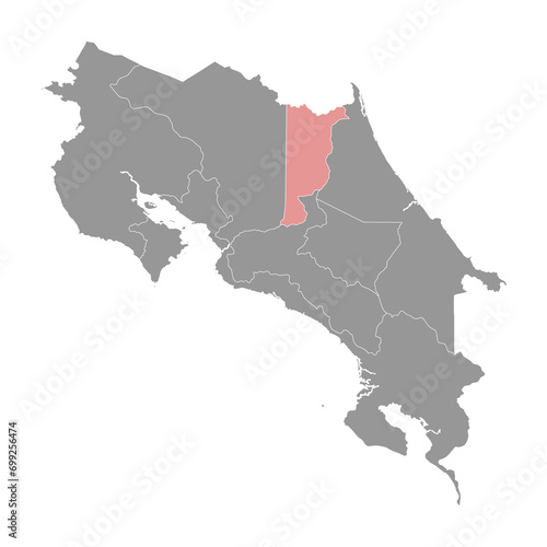 Heredia province map, administrative division of Costa Rica. Vector illustration. photo