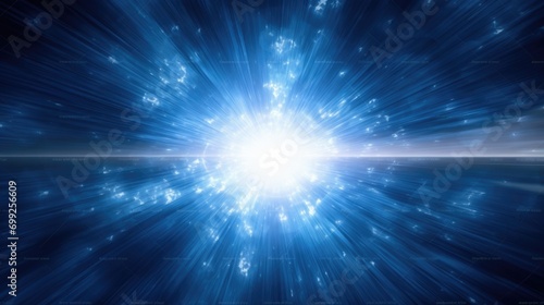 a blue burst of light