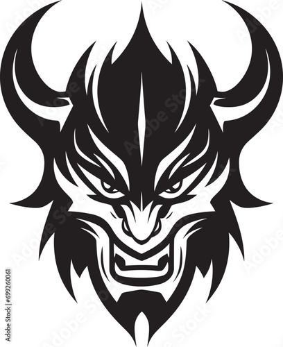 Shadowed Soul A Devil s Torment in Eerie Black Vector Whispers of Damnation A Devil s Seduction in Black Vector