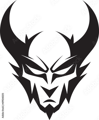 Stygian Silhouette A Devil s Form Haunts Black Depths Nightmare Etching Black Icon Captures Devil s Torment