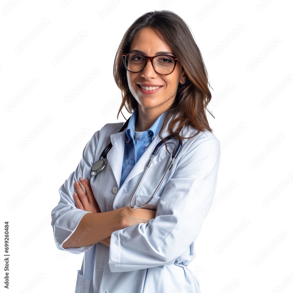 portrait of a doctor female, potrait of A happy european female doctor standing with your arms crossed with confidence portrait of a doctor female, potrait of A happy european female doctor standing with your arms crossed with confidence
