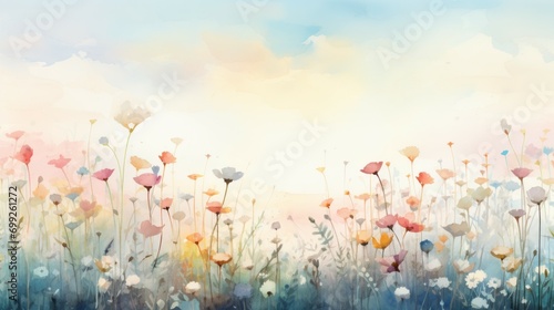 Springtime Florals in Watercolor: Vibrant Background Images. Immerse yourself in the beauty of spring with our collection of background images featuring vibrant watercolor flowers. 