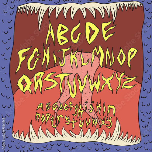 Psychedelic Custom Hand Drawn Font