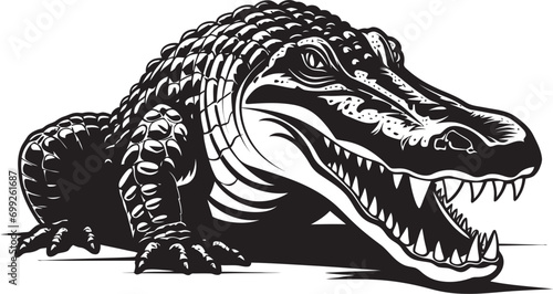 Swamp Sovereign Vector Alligator Icon Sinister Stalker Black Alligator Emblem