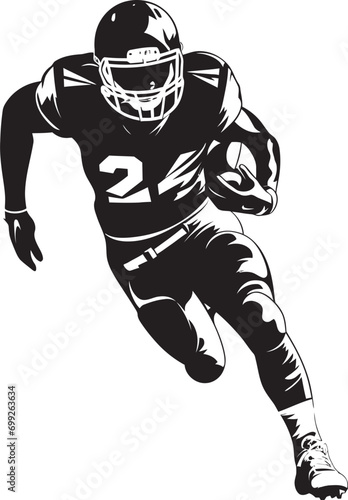Gridiron Hero American Football Vector Logo Athletic Excellence Black Football Icon Design