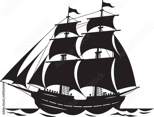 Timeless Maritime Vector Ship Icon Design Historic Seafarer Ancient Vessel Emblem