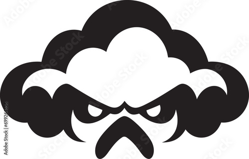 Thunderous Fume Vector Angry Cloud Design Tempestuous Squall Angry Black Cloud