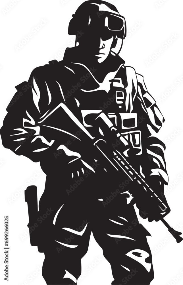 Combat Readiness Vector Armed Forces Emblem Soldier s Resolve Black Armyman Logo Design Combat Readiness Vector Armed Forces Emblem Soldier s Resolve Black Armyman Logo Design