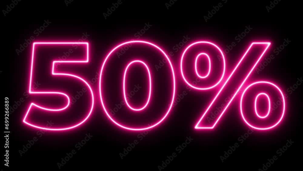 Pink Neon 50 Percent Animation. Pink Neon 50 Percent Animation.
