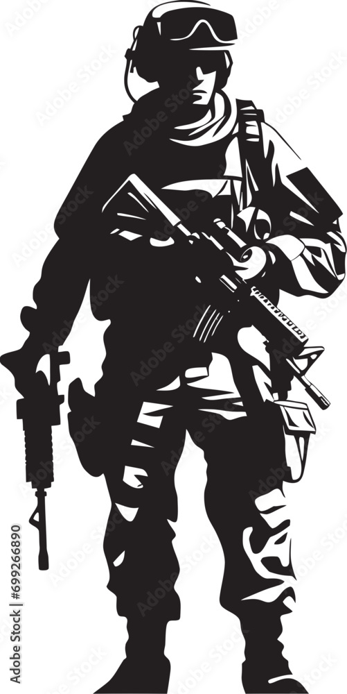 Soldier s Resolve Black Armyman Icon Combat Sentinel Vector Armyman Logo Soldier s Resolve Black Armyman Icon Combat Sentinel Vector Armyman Logo