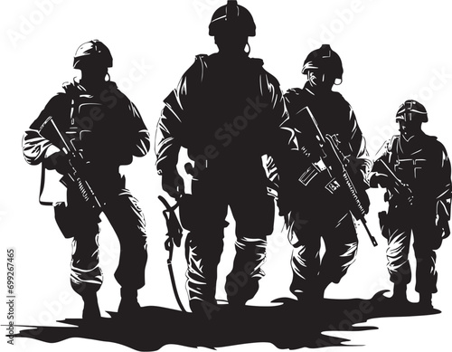 Soldier s Vanguard Black Force Logo Strategic Battalion Armed Forces Black Emblem