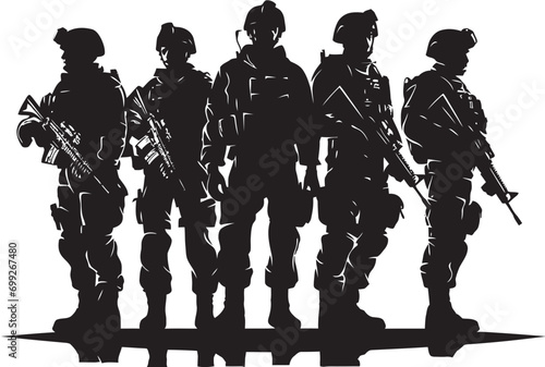 Combatant Company Black Logo Icon Design Special Ops Unit Vector Army Formation