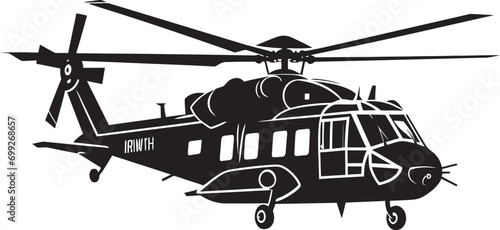Commander s Helo Tactical Black Logo Icon Pathfinder Air Army Helicopter Vector Symbol