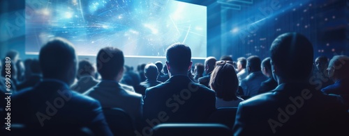 many people sitting in the cinema