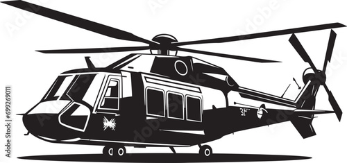 Commander s Helo Tactical Black Logo Icon Pathfinder Air Army Helicopter Vector Symbol