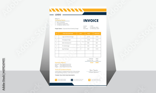 Vector Creative Modern Invoice Business Template