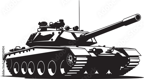Strategic Armor Army Tank Black Icon Combat Behemoth War Tank Vector Logo