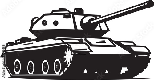 Pathfinder Heavy Army Tank Vector Symbol Strategic Armor Army Tank Black Icon