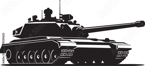 Commander s Vehicle War Tank Black Logo Pathfinder Heavy Army Tank Vector Symbol