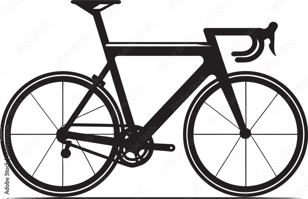 Obraz premium Classic Wheel Black Bike Design Cycle Craft Black Vector Icon