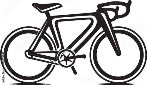 Speedway Emblem Black Bike Icon City Cruise Vector Bicycle Logo