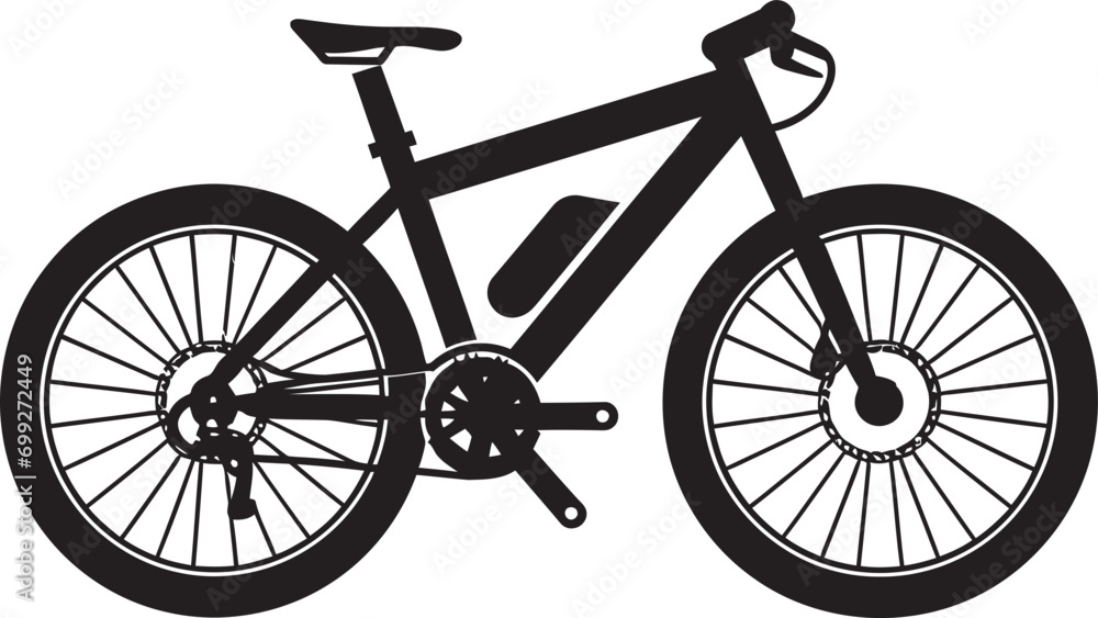 Sleek Ride Black Bicycle Symbol Cycle Path Vector Icon Design Sleek Ride Black Bicycle Symbol Cycle Path Vector Icon Design
