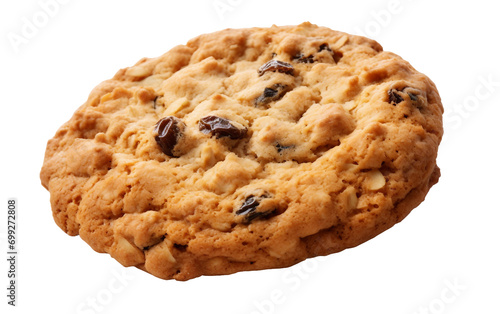 Cookie Bliss with Oat and Raisin isolated on transparent background.