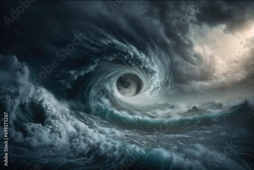 Fantasy stormy sea