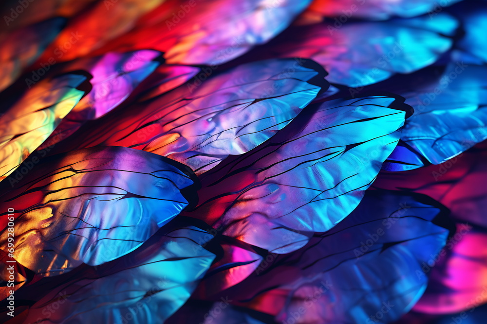 Translucent Iridescent Structures Close-up Translucent Iridescent Structures Close-up