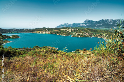 Christianoupolis dam water reservoir in Messenia, Greece