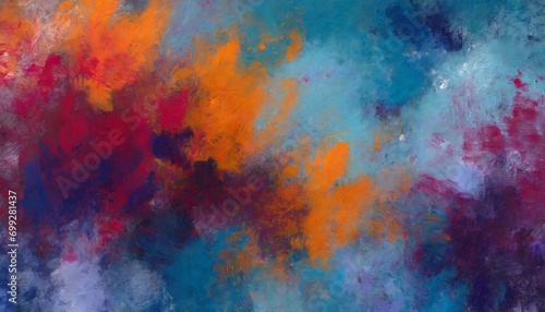 modern impressionism abstract wallpaper background in multiple colors