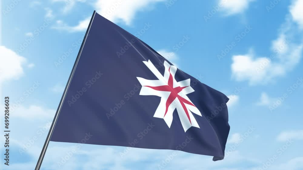 北海道の都道府県旗 StockVideo Adobe Stock