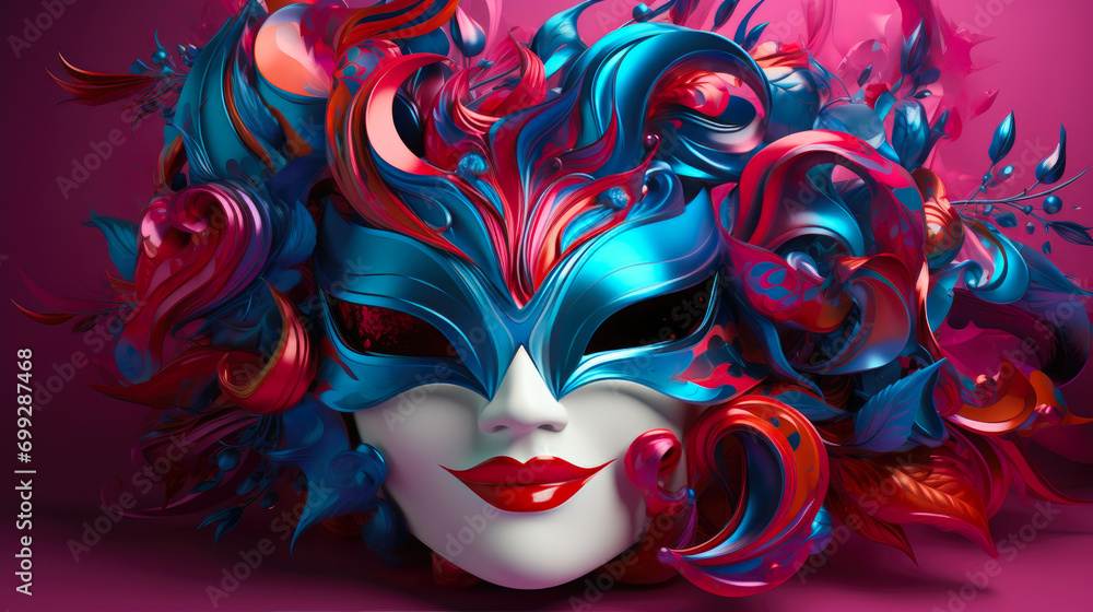 Celebration Chic: Festive Mask on Stylish Background Celebration Chic: Festive Mask on Stylish Background