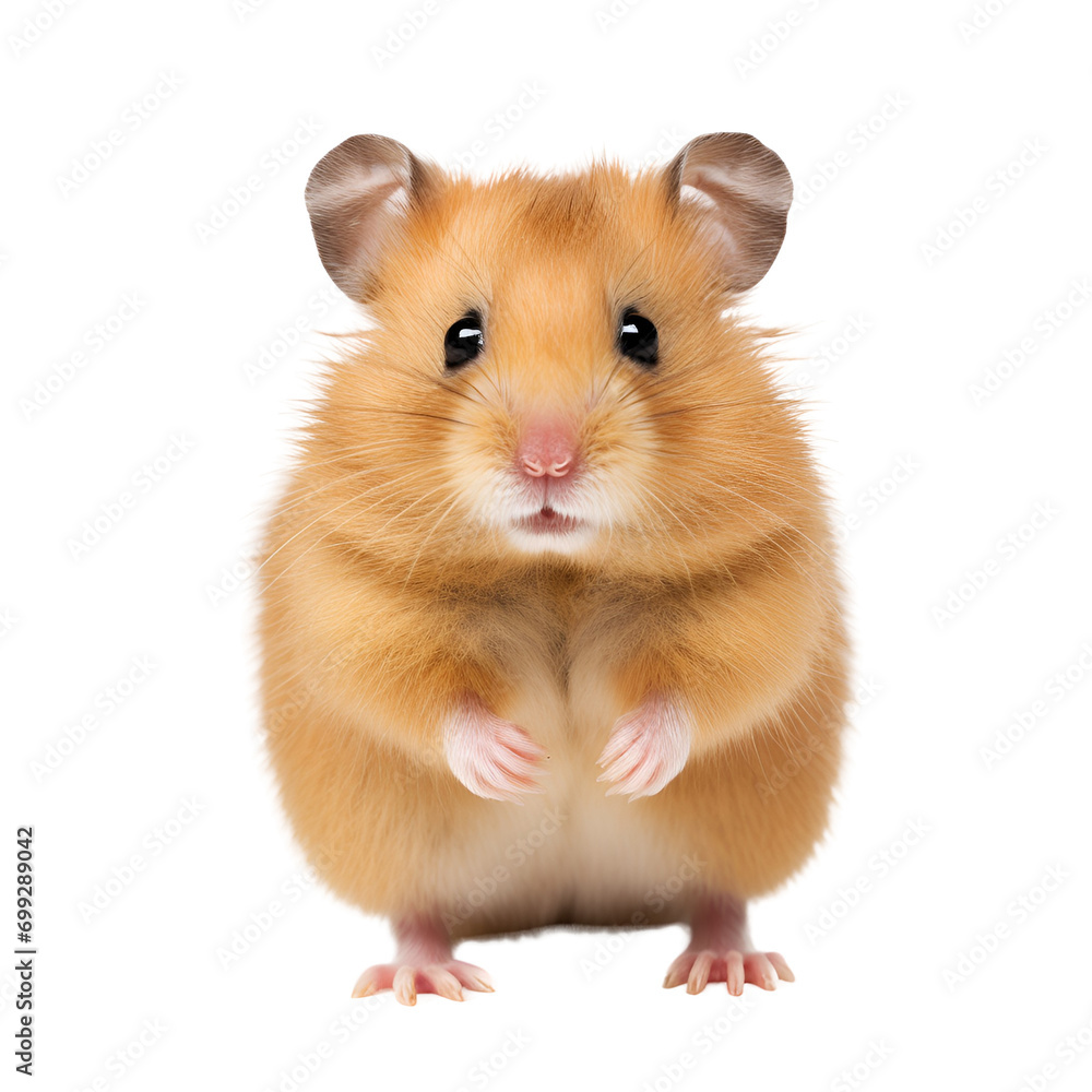 Full Body Image of a Cute Hamster, Isolated on Transparent Background, PNG