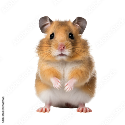 A Cute Hamster’s Full Body Photograph, Isolated on Transparent Background, PNG
