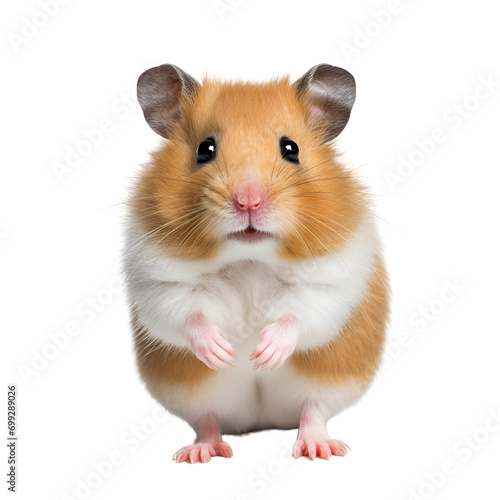 Cute Hamster: A Full Body Capture, Isolated on Transparent Background, PNG