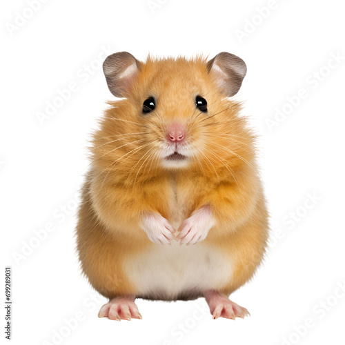 Cute Hamster in a Full Body Photo, Isolated on Transparent Background, PNG